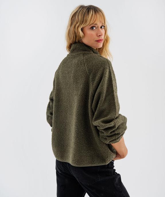 Sweat zippé en sherpa polaire femme vue3 - GEMO(FEMME PAP) - GEMO