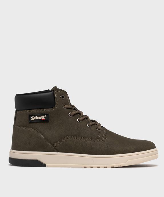 Boots homme à lacets ronds, zip et semelle sportswear - Schott vue1 - SCHOTT - GEMO