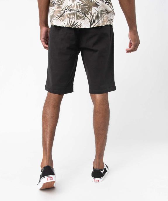 Bermuda homme en toile extensible 5 poches coupe chino vue3 - GEMO (HOMME) - GEMO