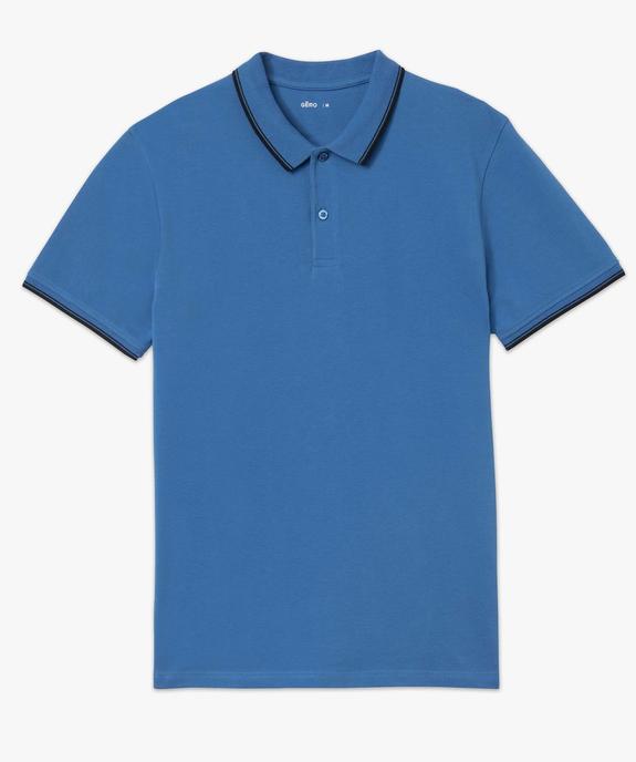 Polo à manches courtes et finitions fantaisie homme vue5 - GEMO 4G HOMME - GEMO