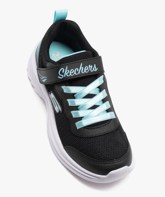 Baskets fille bicolores à paillettes et lacets en ruban élastique - Skechers vue5 - SKECHERS - GEMO