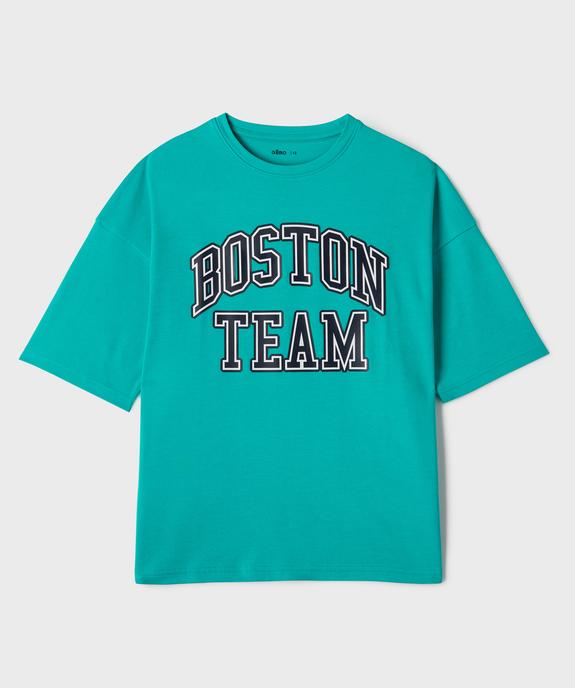 Tee-shirt manches courtes imprimé sportswear garçon vue1 - GEMO (JUNIOR) - GEMO