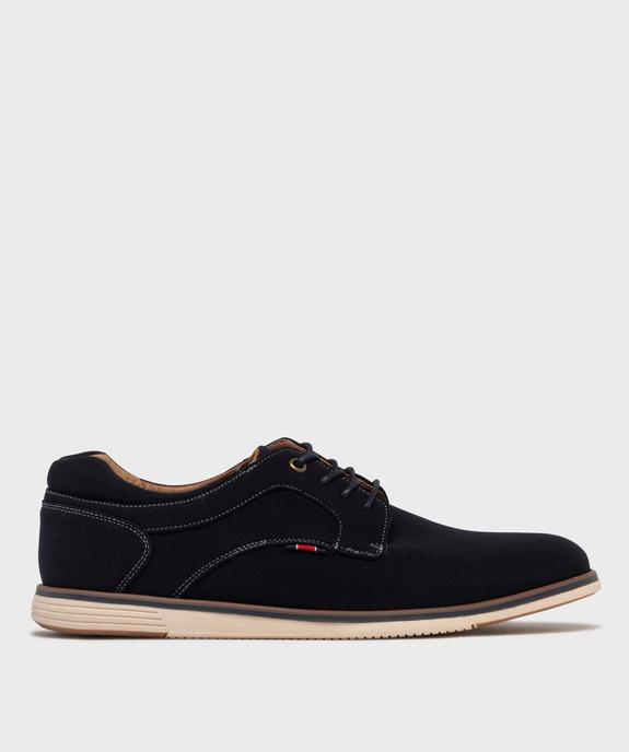 Derbies dessus textile à semelle sport homme vue2 - MARIO BALDANO - GEMO