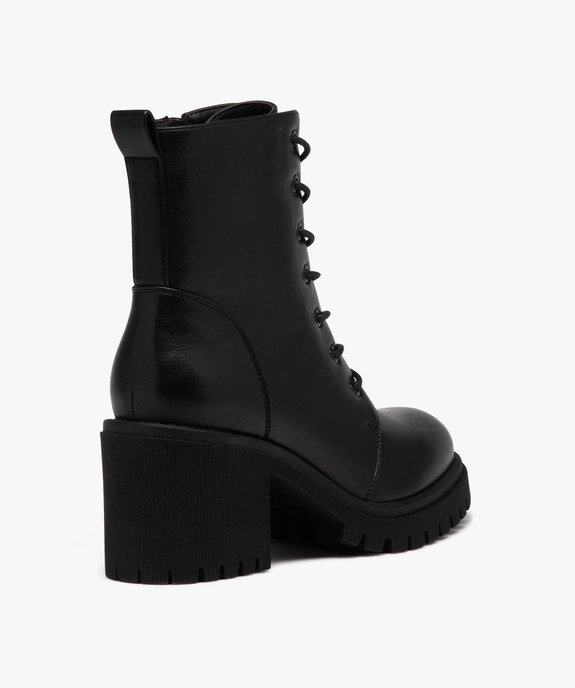 Boots à talon et épaisse semelle crantée femme vue4 - GEMO(URBAIN) - GEMO