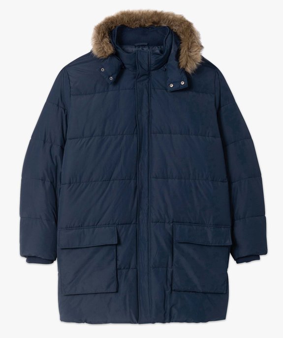 Parka homme grande taille matelassée avec capuche amovible vue4 - GEMO (G TAILLE) - GEMO