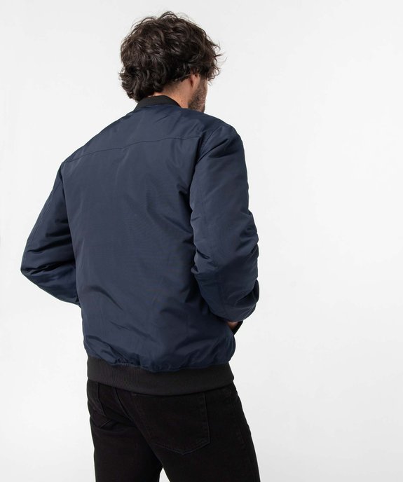 Blouson homme rembourré avec finitions bord-côte vue3 - GEMO 4G HOMME - GEMO