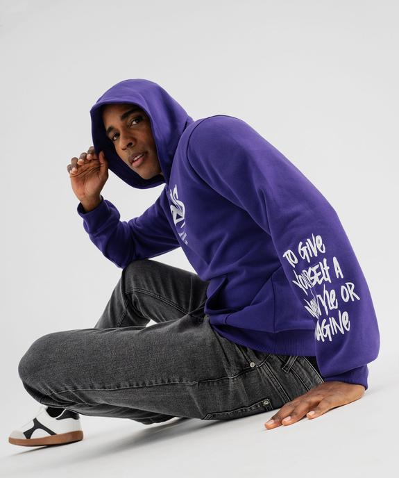 Sweat à capuche en molleton imprimé homme vue1 - GEMO (HOMME) - GEMO