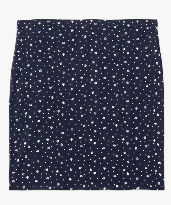 Jupe femme droite imprimée en maille extensible vue4 - GEMO (G TAILLE) - GEMO