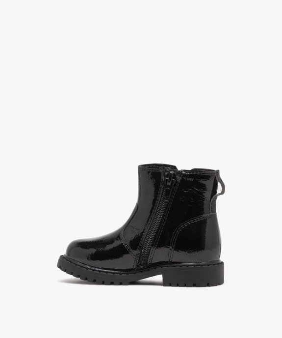 Boots vernies à semelle crantée bébé fille - LuluCastagnette vue3 - LULU CASTAGNETT - GEMO