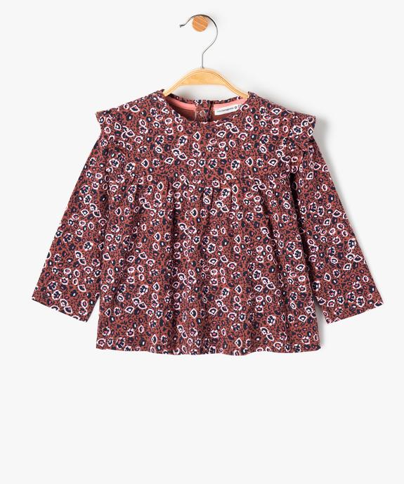 Tee-shirt bébé fille manches longues à fleurs - LuluCastagnette vue1 - LULUCASTAGNETTE - GEMO