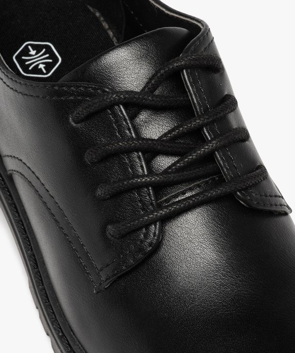 Derbies garçon unis à semelle crantée fermeture lacets vue6 - GEMO (ENFANT) - GEMO