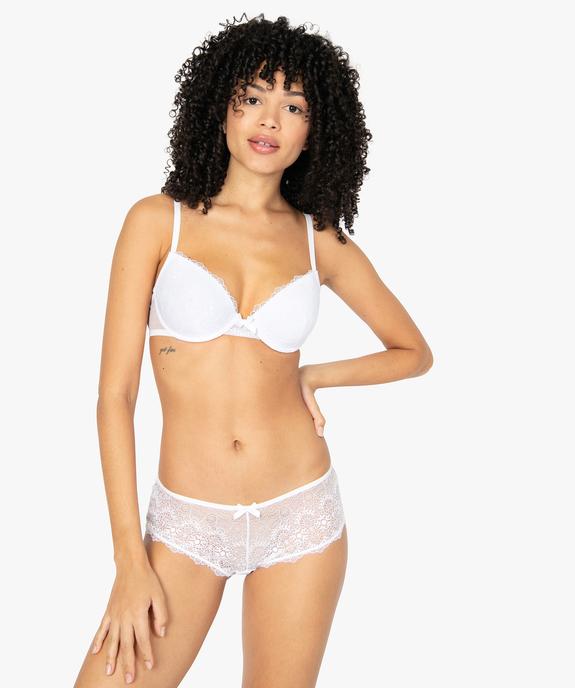 Shorty femme en dentelle et tulle (lot de 2) vue3 - GEMO(HOMWR FEM) - GEMO