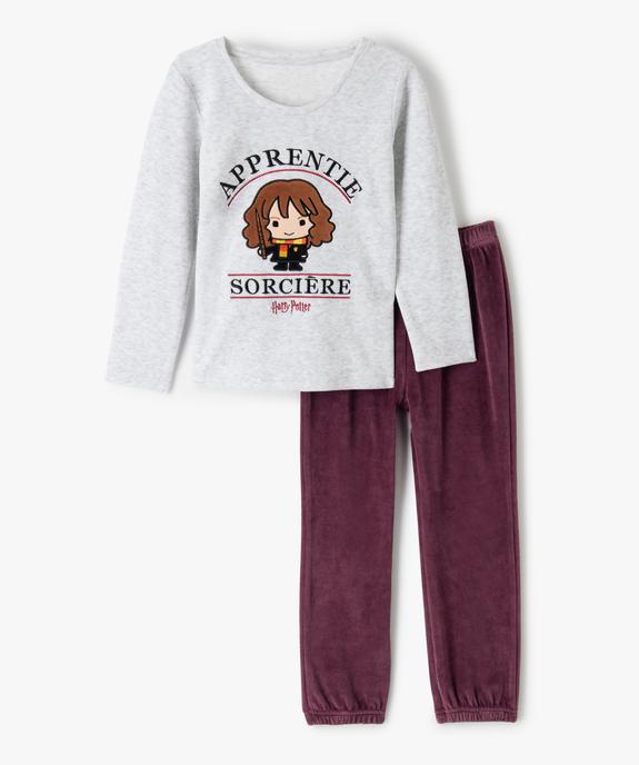 Pyjama enfant en velours imprimé Hermione - Harry Potter vue1 - HARRY POTTER - GEMO