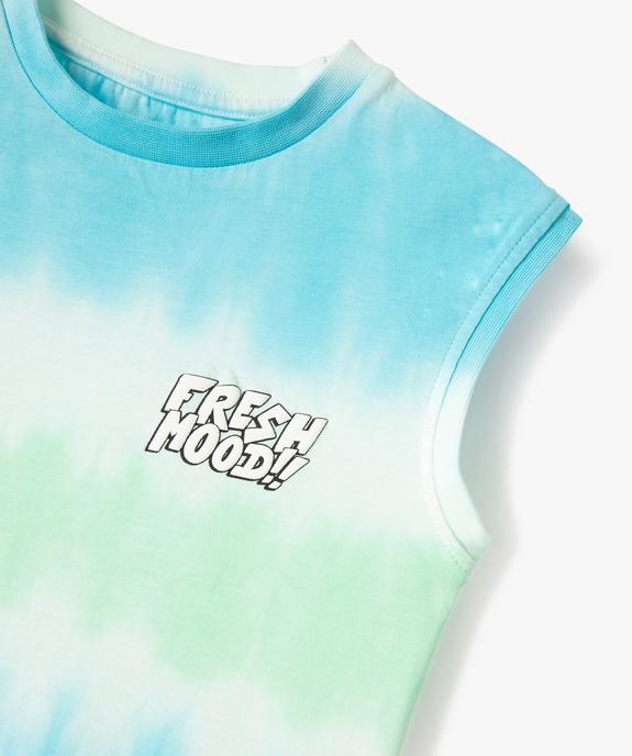 Débardeur garçon effet tie and dye avec motif poitrine vue2 - GEMO (ENFANT) - GEMO