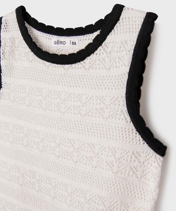 Débardeur en maille crochetée fille vue3 - GEMO (ENFANT) - GEMO