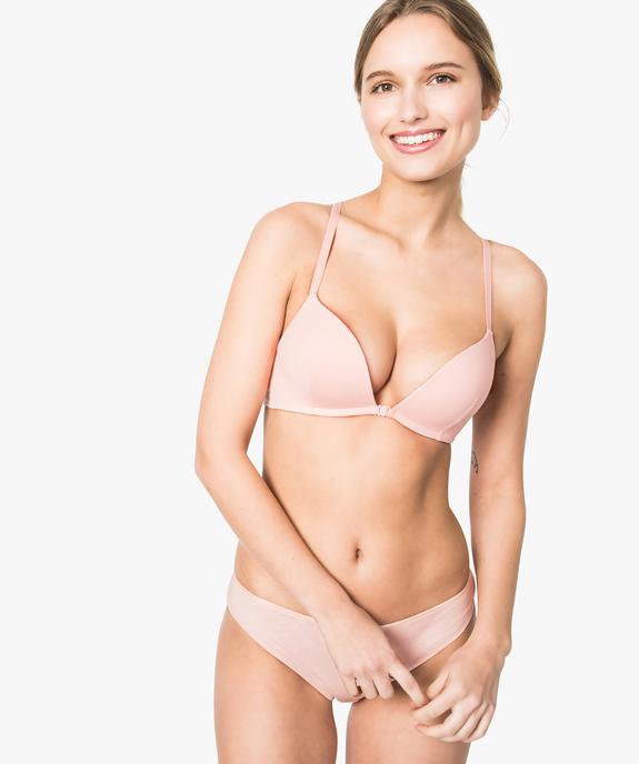 Soutien-gorge push-up sans armatures avec dos nageur en dentelle vue1 - GEMO(HOMWR FEM) - GEMO