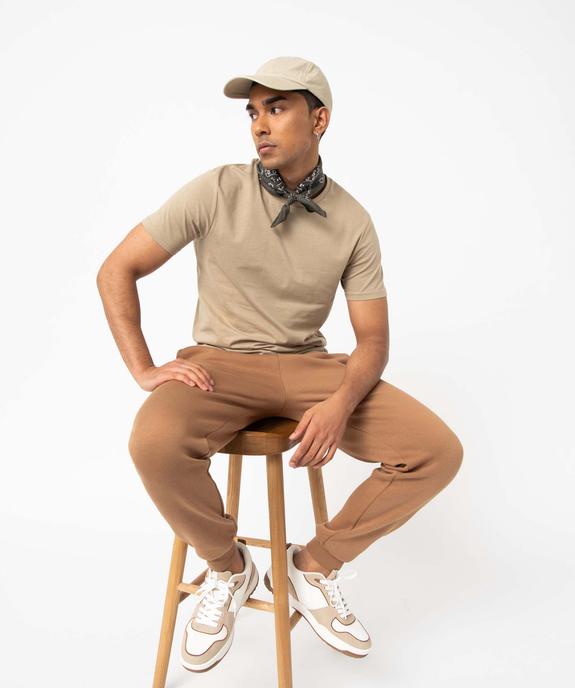 Pantalon de jogging molletonné homme vue5 - GEMO 4G HOMME - GEMO