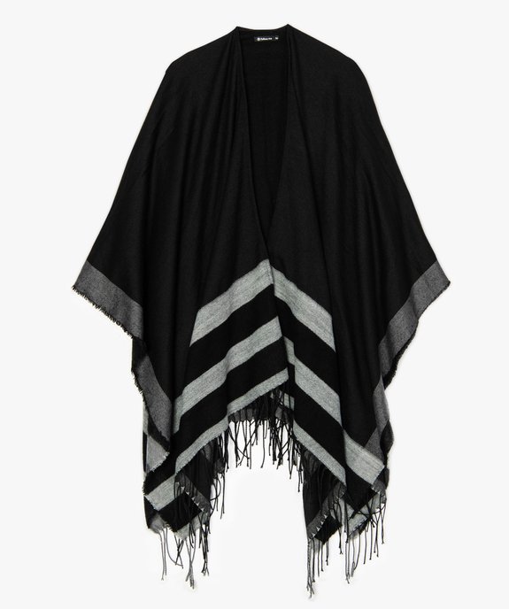 Cape femme à motifs finition franges vue4 - FOLLOW ME - GEMO