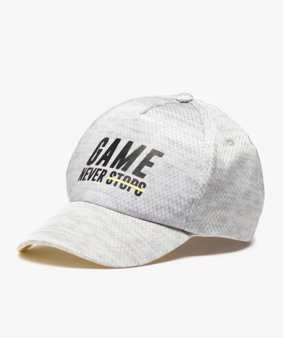 Casquette garçon en textile satiné et motif losanges ton sur ton vue1 - GEMO (ENFANT) - GEMO