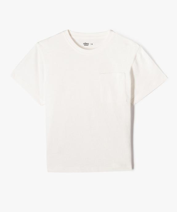 Tee-shirt à manches courtes avec poche poitrine garçon vue1 - GEMO 4G GARCON - GEMO