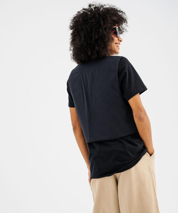 Veste sans manches porter ouvert à broderies femme vue3 - GEMO(FEMME PAP) - GEMO