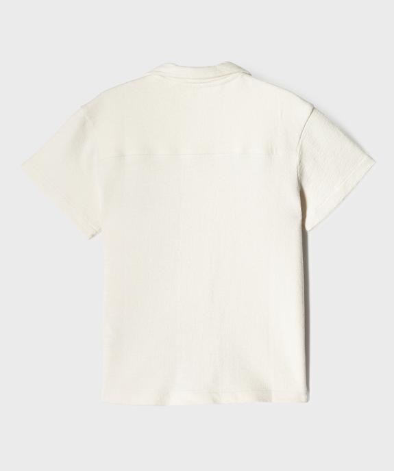 Chemise en maille avec col cubain garçon vue4 - GEMO (ENFANT) - GEMO