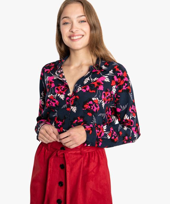 Chemise femme fluide imprimée vue1 - GEMO(FEMME PAP) - GEMO
