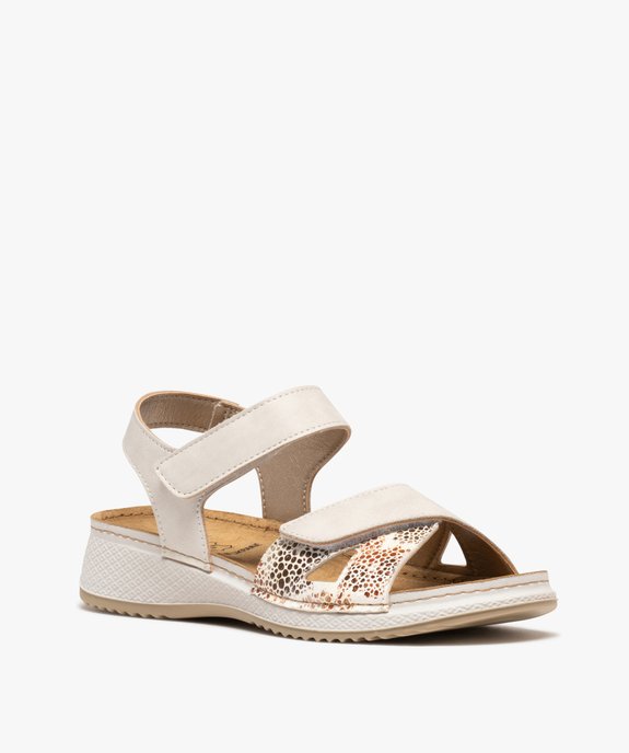 Sandales confort légères à brides scratch femme vue2 - G'FLEX - GEMO