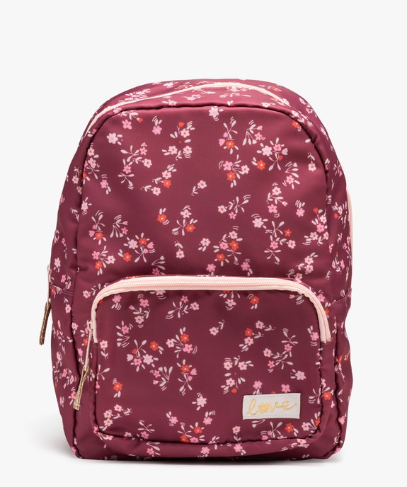 Sac à dos en toile à motifs fleuris fille vue1 - GEMO(BEBE DEBT) - GEMO