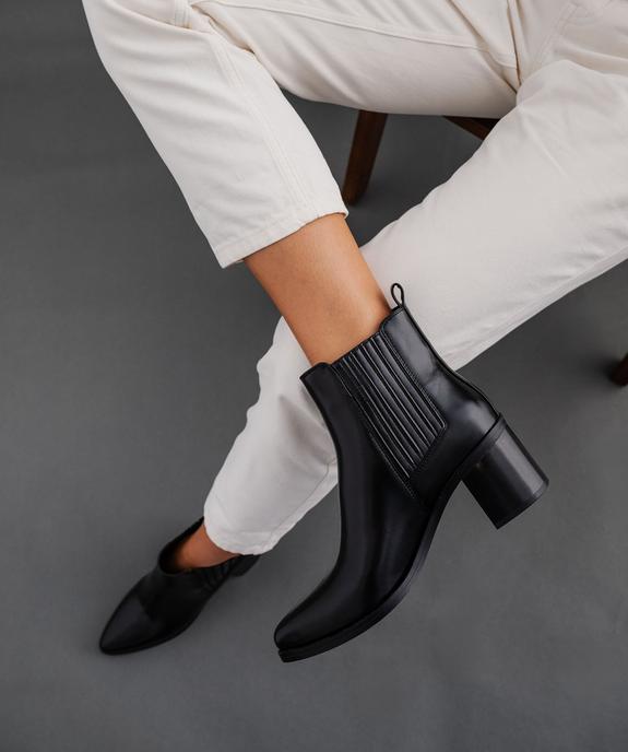 Boots santiags à talon et bout pointu femme vue7 - FOLLOW ME G4G - GEMO