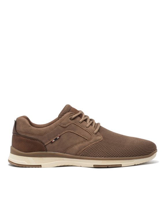 Derbies homme dessus uni en mesh à lacets  vue1 - GEMO (CASUAL) - GEMO