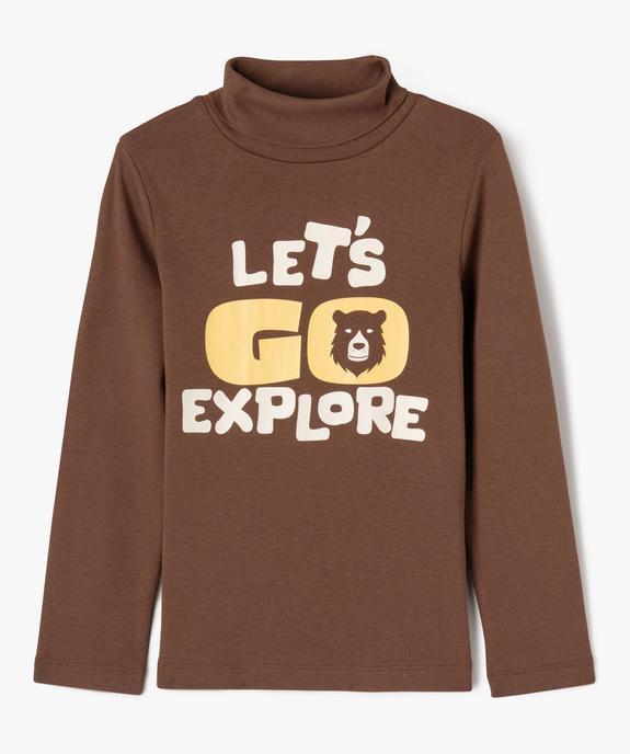Tee-shirt col roulé imprimé garçon vue3 - GEMO 4G GARCON - GEMO