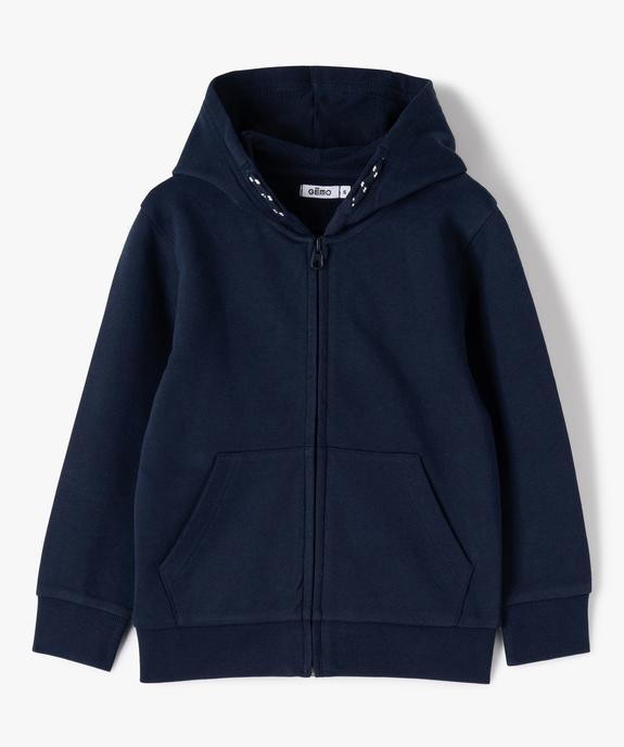 Sweat zippé avec capuche garçon vue1 - GEMO (ENFANT) - GEMO