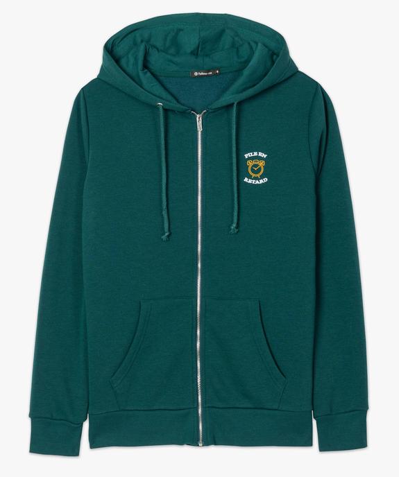 Sweat femme zippé à capuche et motif vue4 - FOLLOW ME - GEMO