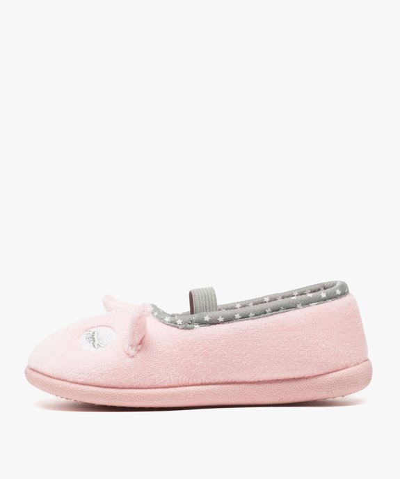 Chaussons fille ballerines à bride avec oreilles de chat vue3 - GEMO 4G FILLE - GEMO