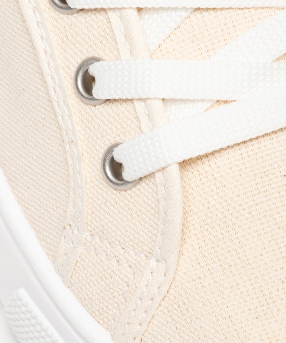 Baskets femme en toile unie à lacets vue6 - GEMO (SPORTSWR) - GEMO