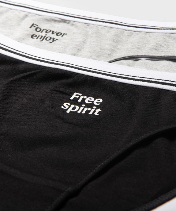 Culottes en coton stretch avec inscriptions fille (lot de 3) vue2 - GEMO 4G FILLE - GEMO