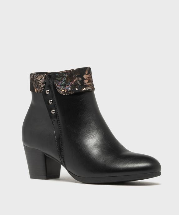 Bottines à talon spéciales confort avec col scintillant femme vue2 - G'FLEX GEMO FOR GOOD - GEMO