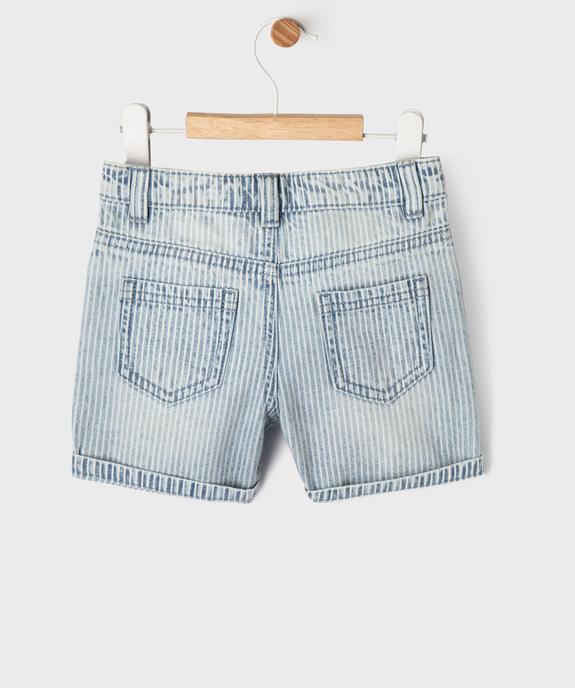 Short en jean extensible avec taille ajustable bébé garçon vue9 - GEMO(BEBE DEBT) - GEMO