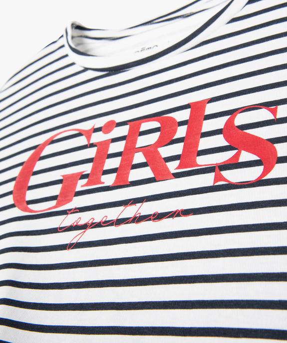 Tee-shirt fille à motifs noué dans le bas vue2 - GEMO (ENFANT) - GEMO