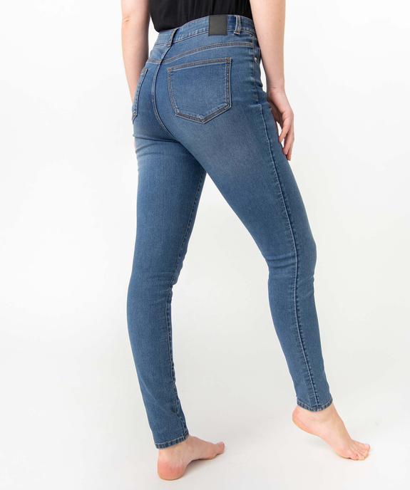 Jean femme coupe skinny taille haute vue3 - GEMO 4G FEMME - GEMO