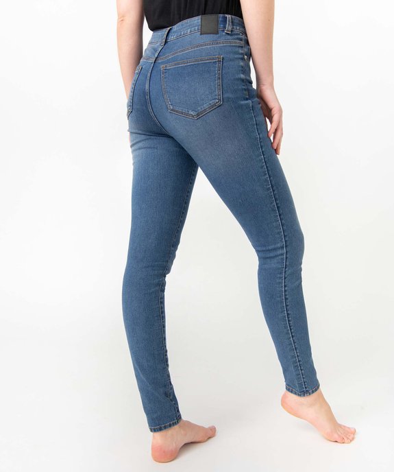 Jean femme coupe skinny taille haute vue3 - GEMO 4G FEMME - GEMO