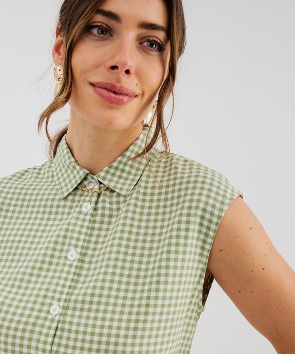 Chemise sans manches courte et ample en viscose fluide imprimée femme vue2 - GEMO 4G FEMME - GEMO