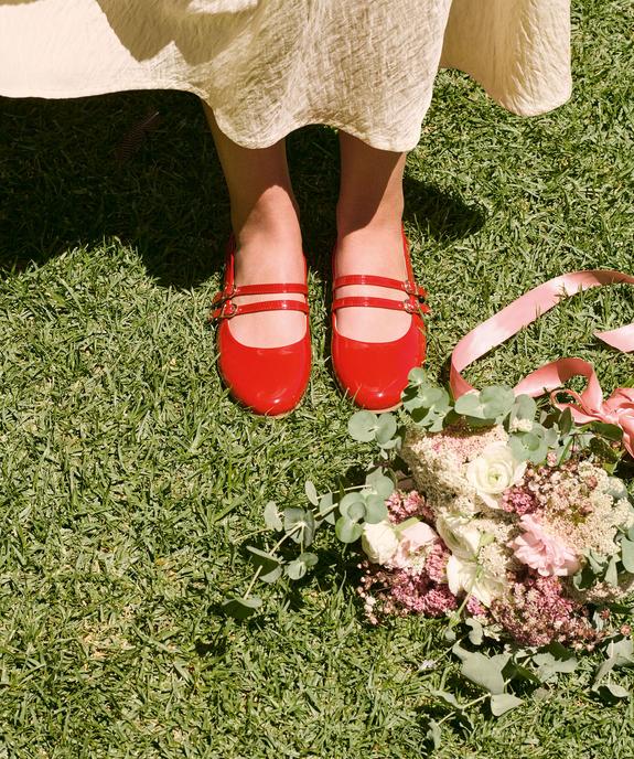 Ballerines vernies avec brides sur le dessus femme vue6 - FOLLOW ME - GEMO