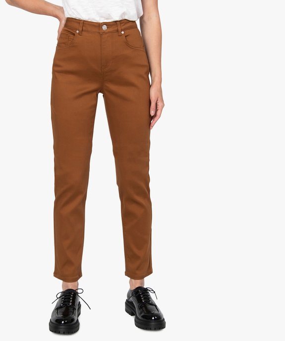 Pantalon femme coupe Regular en stretch vue1 - GEMO(FEMME PAP) - GEMO