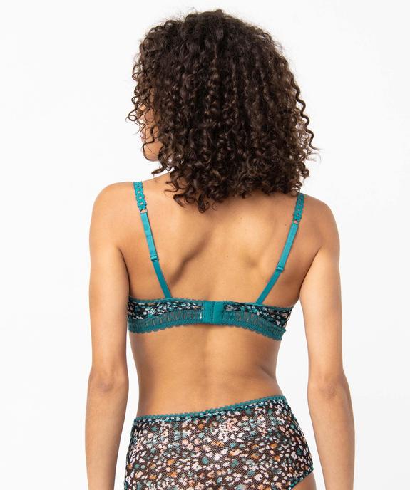 Soutien-gorge triangle en dentelle imprimée vue2 - GEMO(HOMWR FEM) - GEMO