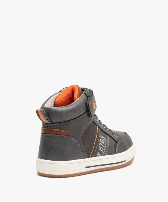 Boots fourrées garçon à lacets élastiques et scratch vue4 - GEMO 4G GARCON - GEMO