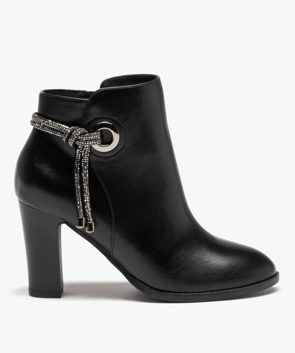 Boots femme à talon avec cordon strass vue2 - GEMO(URBAIN) - GEMO