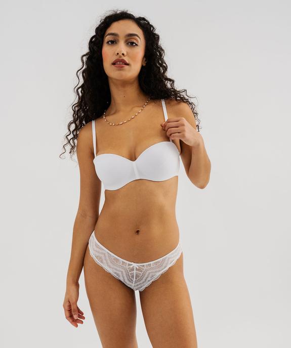 Culotte en microfibre et dentelle femme (lot de 2) vue3 - GEMO(HOMWR FEM) - GEMO