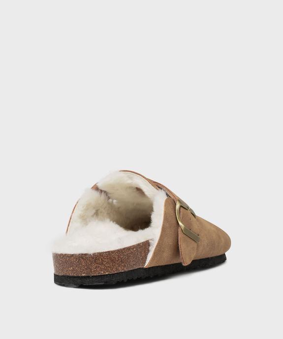 Sabots fourrés en suédine femme vue5 - 5 MILES - GEMO